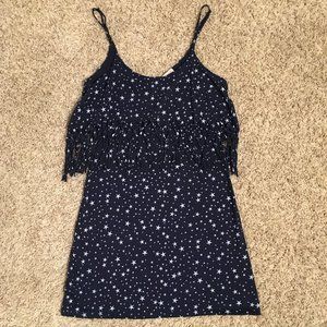 Gianni Bini Navy Sundress/Long Top with Star Print